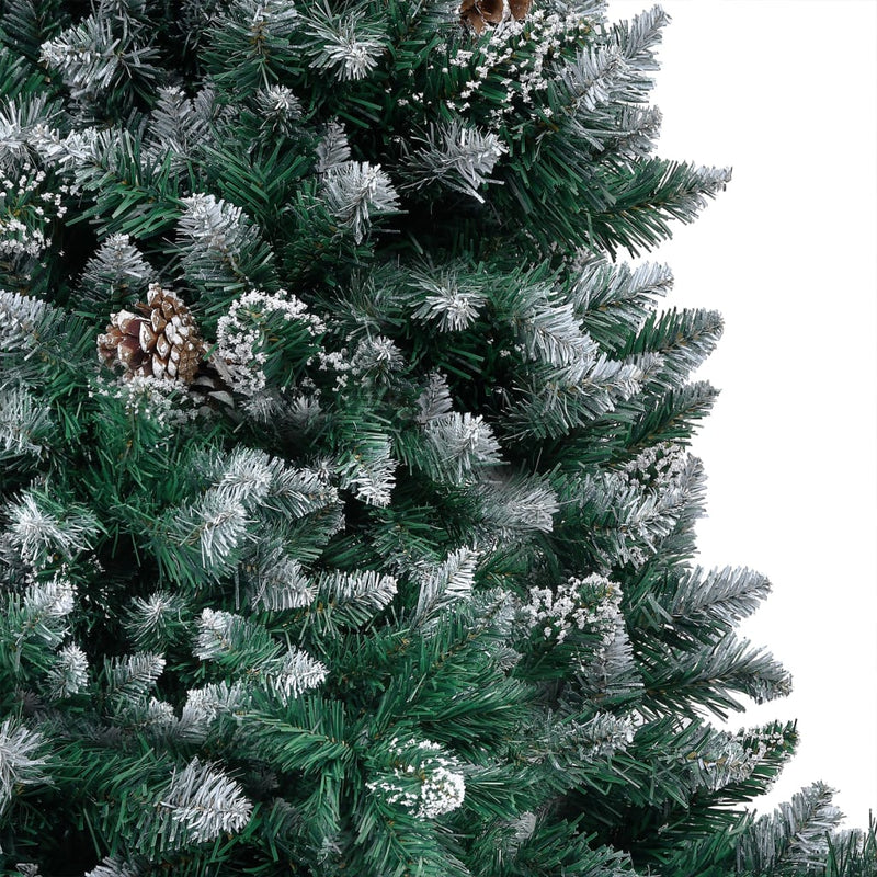 Afbeelding laden in galerijviewer, Vidaxl kunstkerstboom met led en kerstballen en dennenappels 210 cm