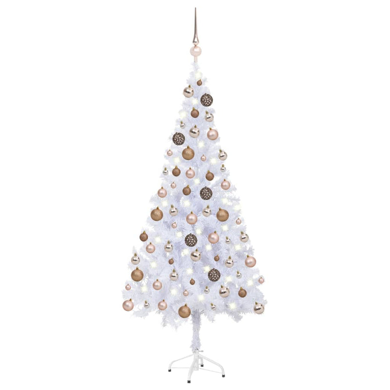 Afbeelding laden in galerijviewer, VidaXL Kunstkerstboom met verlichting en kerstballen 620 takken 180 cm