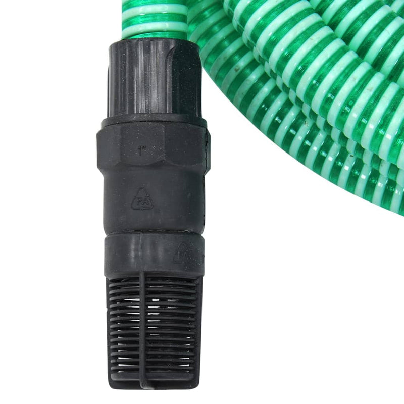 Afbeelding laden in galerijviewer, Vidaxl zuigslang met pvc koppelingen 1,1'' 10 m pvc groen