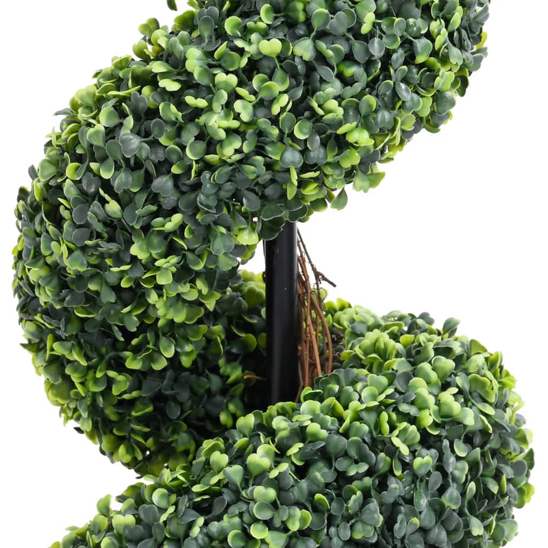 Afbeelding laden in galerijviewer, Vidaxl kunstplant met pot buxus spiraal 117 cm groen
