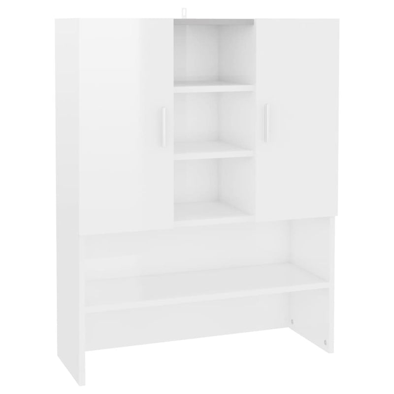 Afbeelding laden in galerijviewer, Vidaxl wasmachinekast 70,5x25,5x90 cm hoogglans wit