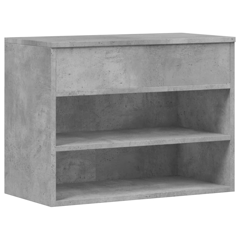 Afbeelding laden in galerijviewer, Vidaxl schoenenbank 60x30x45 cm bewerkt hout betongrijs