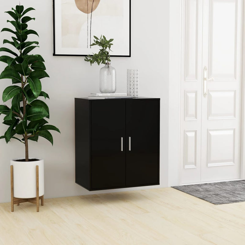Afbeelding laden in galerijviewer, Vidaxl schoenenkast 60x35x70 cm bewerkt hout zwart