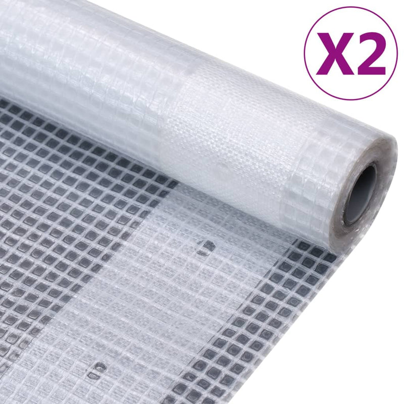 Afbeelding laden in galerijviewer, Vidaxl dekzeilen 2 st leno 260 g m² 2x6 m wit