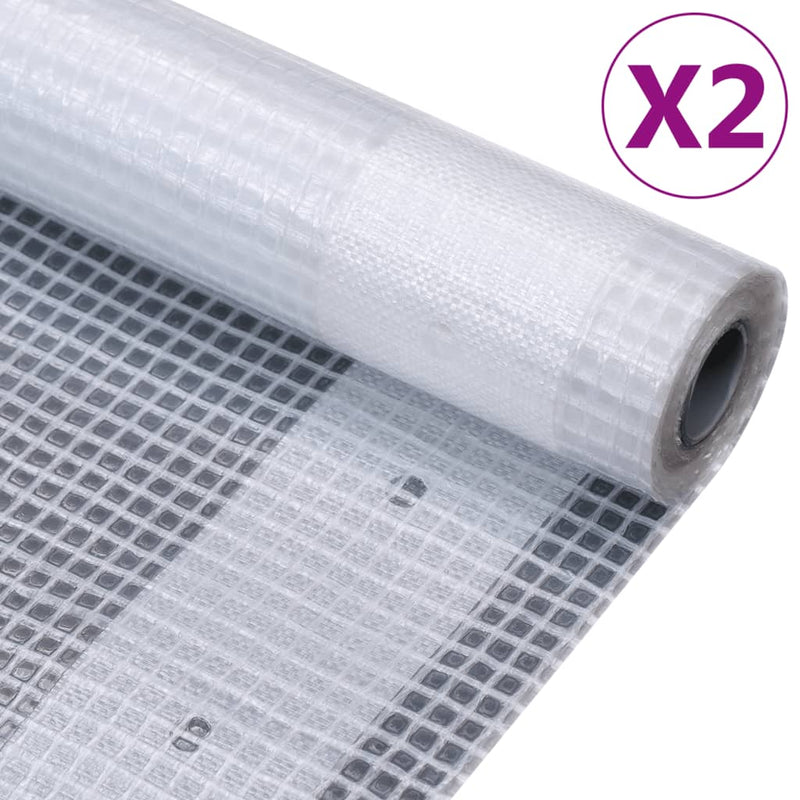 Afbeelding laden in galerijviewer, VidaXL Dekzeilen 2 st Leno 260 g m² 4x15 m wit