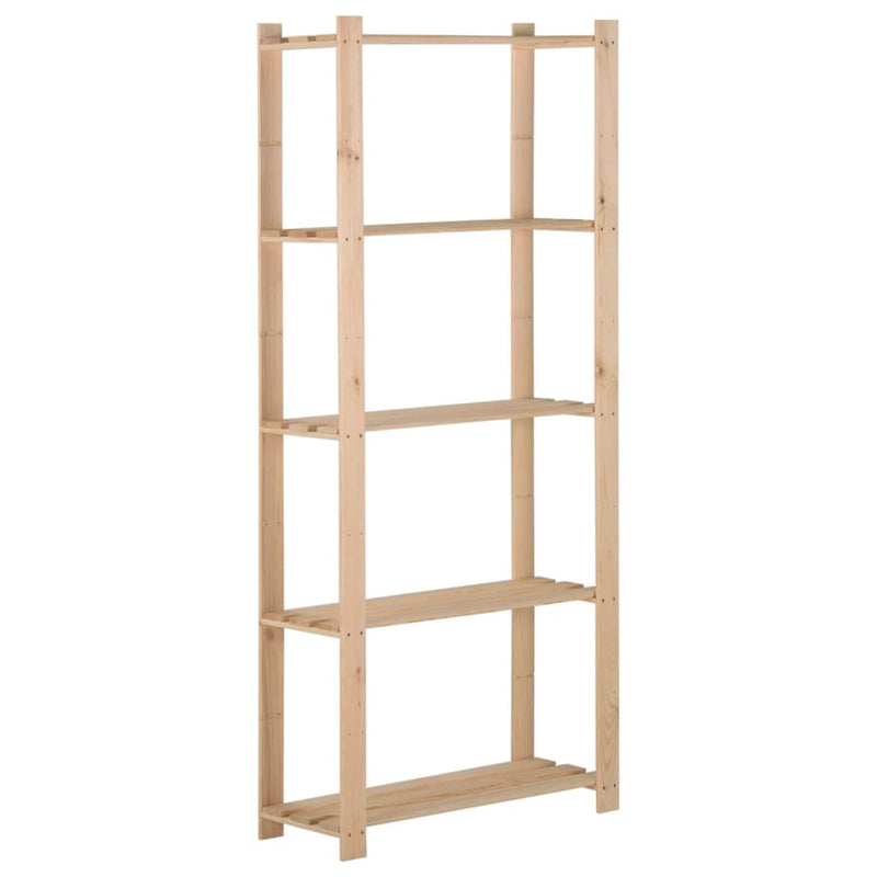 Afbeelding laden in galerijviewer, Vidaxl opbergrek 5-laags 80x28,5x170 cm massief grenenhout