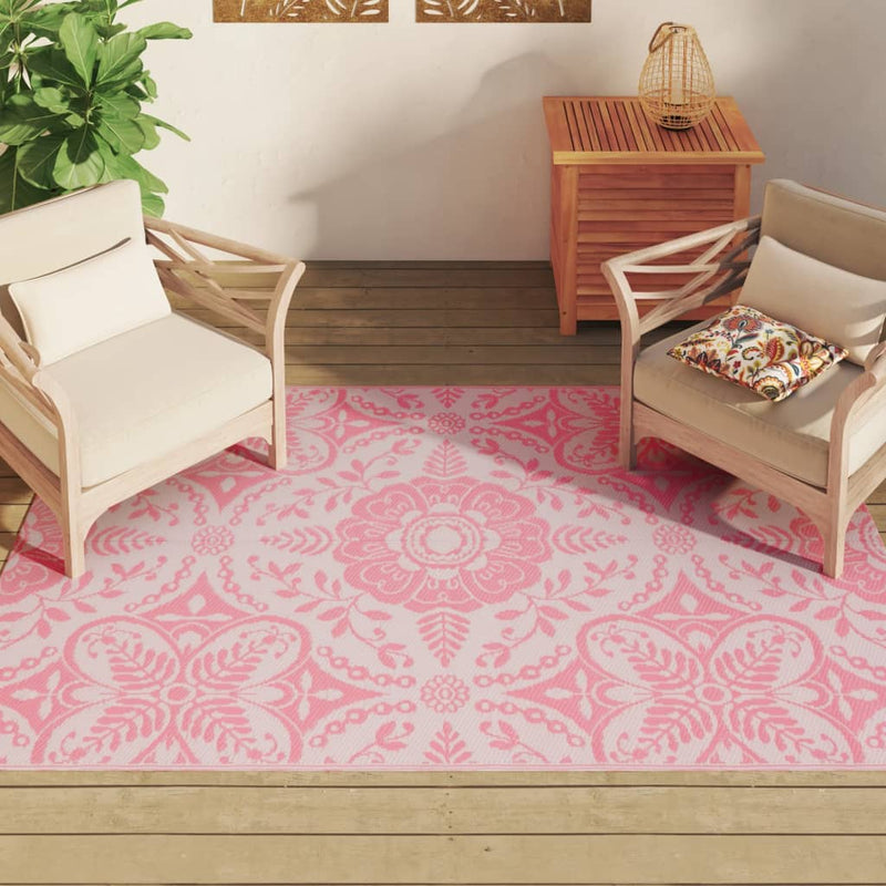 Afbeelding laden in galerijviewer, VidaXL Buitenkleed 140x200 cm polypropeen roze