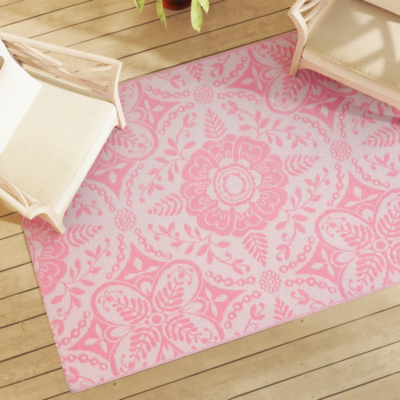 Afbeelding laden in galerijviewer, VidaXL Buitenkleed 140x200 cm polypropeen roze