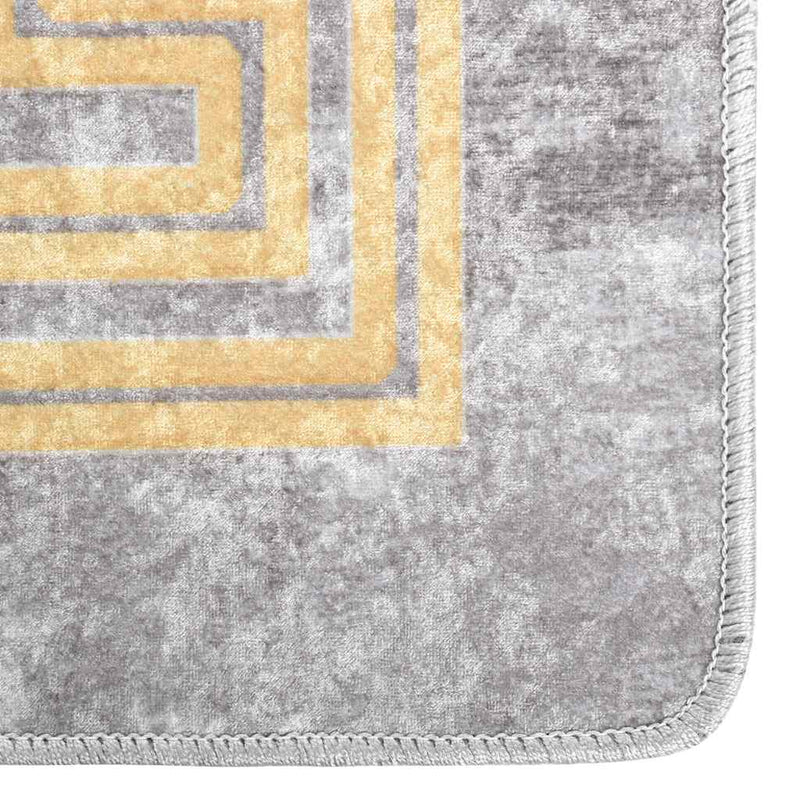 Afbeelding laden in galerijviewer, Vidaxl vloerkleed wasbaar anti-slip 120x180 cm grijs