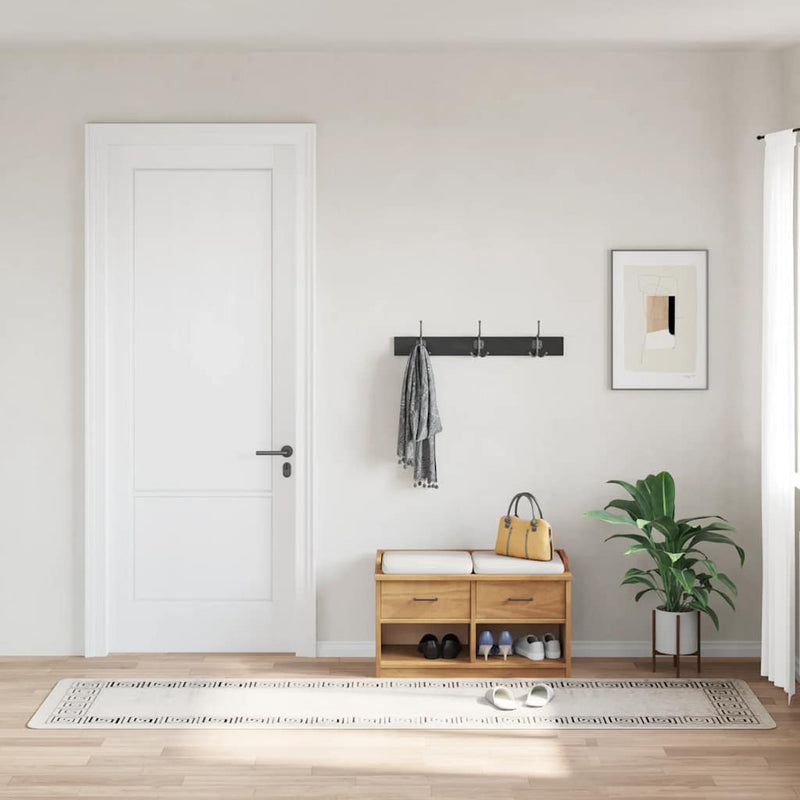 Afbeelding laden in galerijviewer, Vidaxl vloerkleed wasbaar anti-slip 80x300 cm lichtbeige
