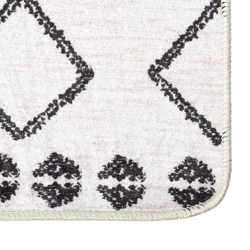 Afbeelding laden in galerijviewer, Vidaxl vloerkleed wasbaar anti-slip 160x230 cm zwart en wit