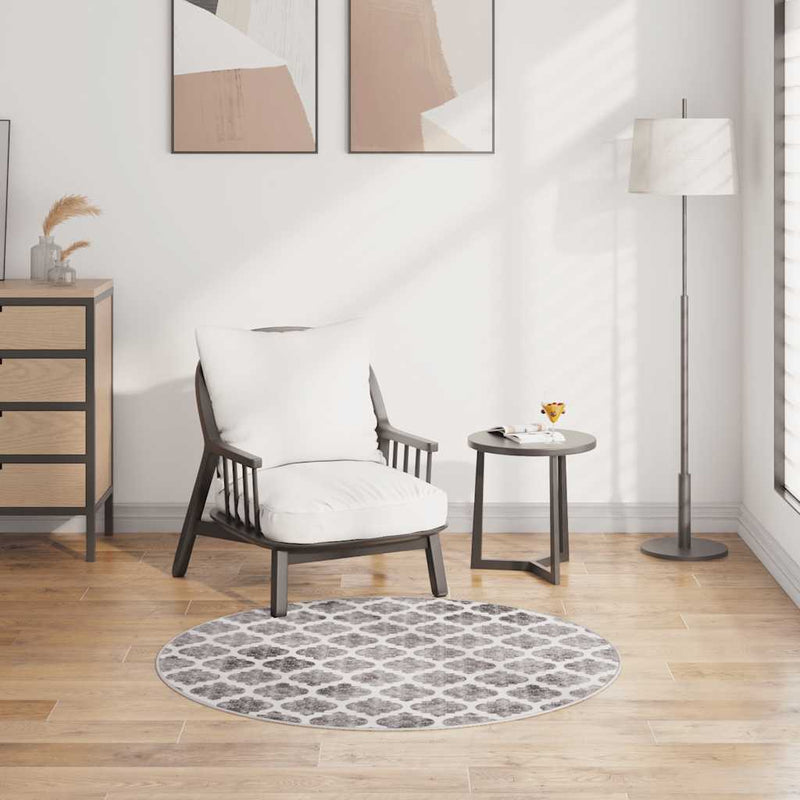 Afbeelding laden in galerijviewer, Vidaxl vloerkleed wasbaar anti-slip ø120 cm meerkleurig