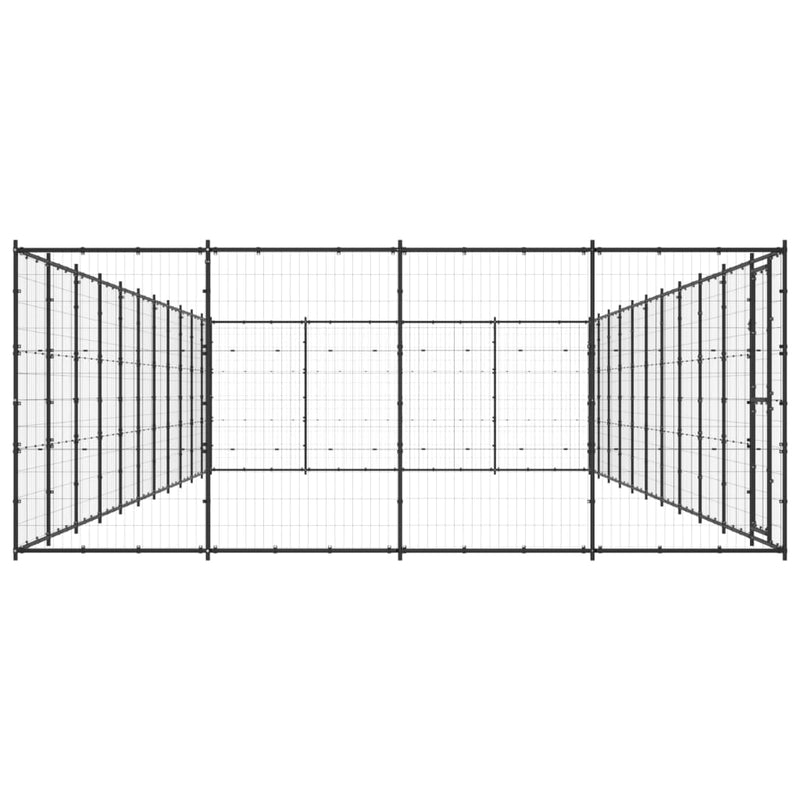 Afbeelding laden in galerijviewer, VidaXL Hondenkennel 53,24 m² staal
