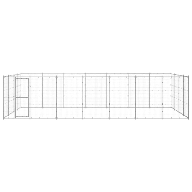 Afbeelding laden in galerijviewer, VidaXL Hondenkennel 33,88 m² gegalvaniseerd staal