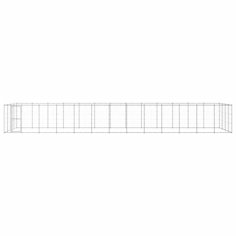 Afbeelding laden in galerijviewer, VidaXL Hondenkennel 53,24 m² gegalvaniseerd staal