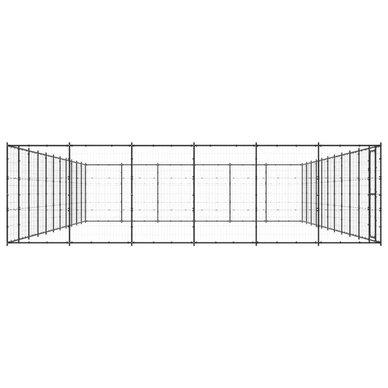 Afbeelding laden in galerijviewer, VidaXL Hondenkennel 79,86 m² staal