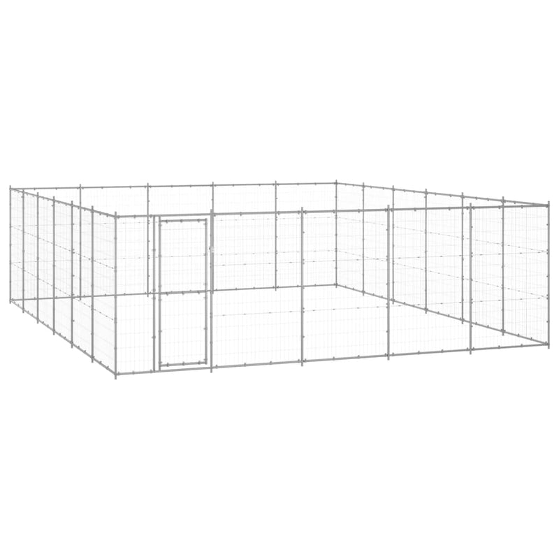Afbeelding laden in galerijviewer, VidaXL Hondenkennel 36,3 m² gegalvaniseerd staal