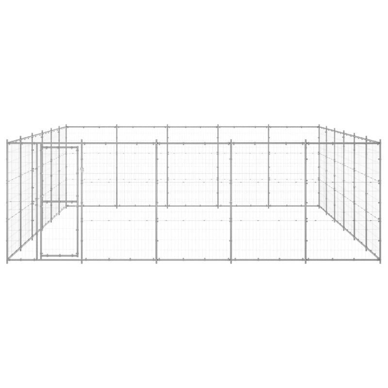 Afbeelding laden in galerijviewer, VidaXL Hondenkennel 36,3 m² gegalvaniseerd staal