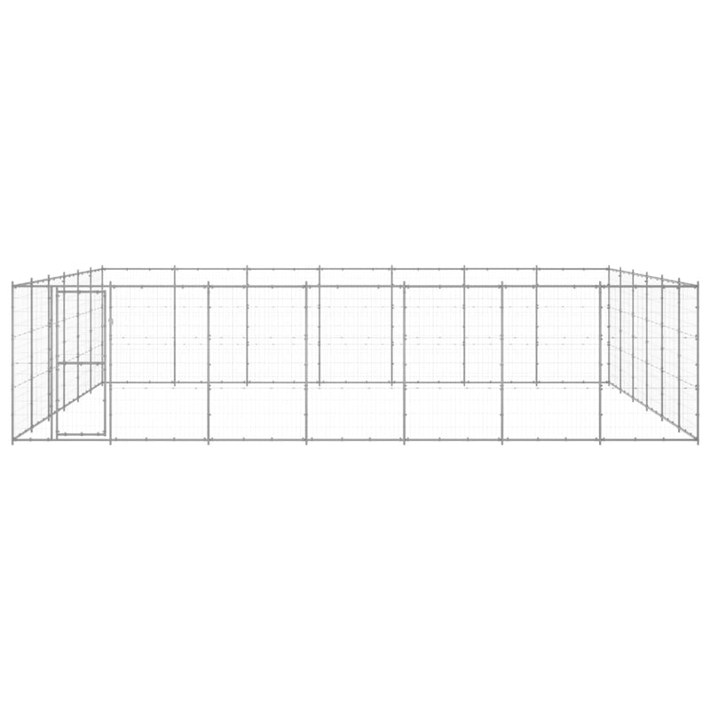 Afbeelding laden in galerijviewer, VidaXL Hondenkennel 50,82 m² gegalvaniseerd staal