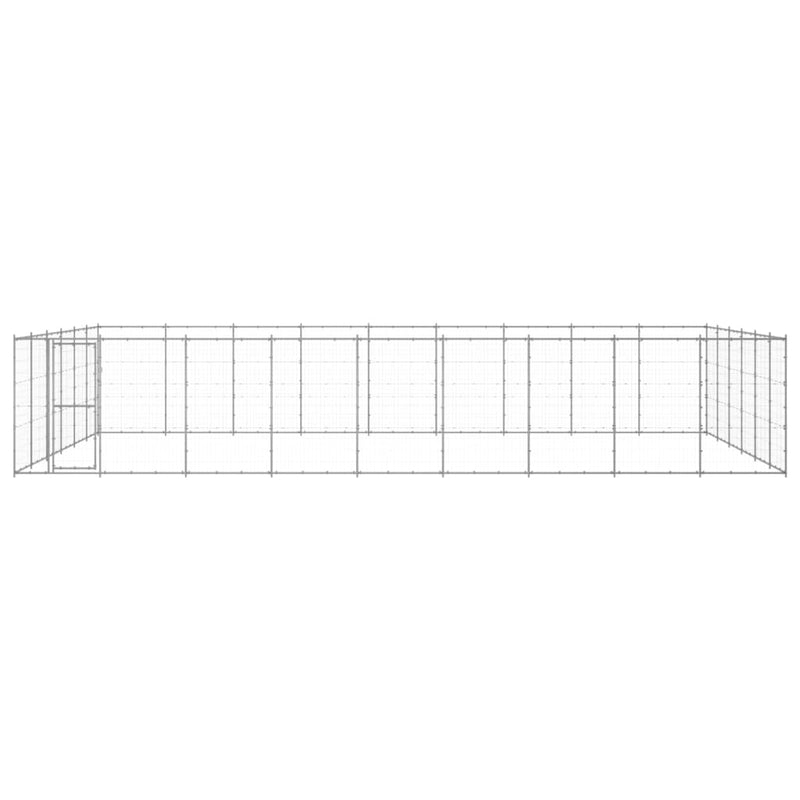 Afbeelding laden in galerijviewer, VidaXL Hondenkennel 65,34 m² gegalvaniseerd staal