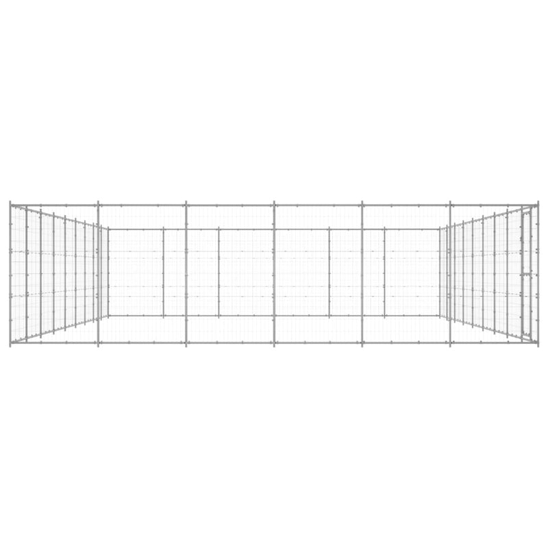 Afbeelding laden in galerijviewer, VidaXL Hondenkennel 65,34 m² gegalvaniseerd staal
