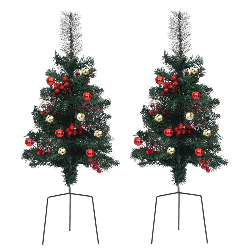 Afbeelding laden in galerijviewer, Vidaxl tuinkerstbomen 2 st 76 cm pvc