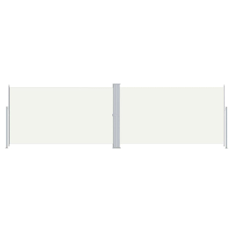 Afbeelding laden in galerijviewer, Vidaxl windscherm uittrekbaar 180x600 cm crèmekleurig