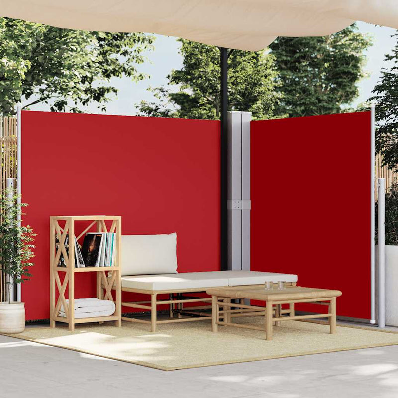 Afbeelding laden in galerijviewer, Vidaxl windscherm uittrekbaar 180x600 cm rood