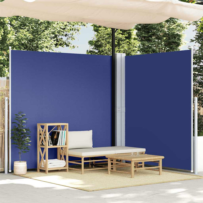 Afbeelding laden in galerijviewer, Vidaxl windscherm uittrekbaar 220x600 cm blauw