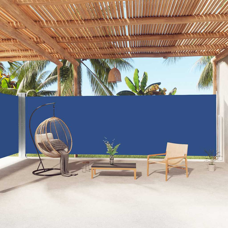 Afbeelding laden in galerijviewer, Vidaxl windscherm uittrekbaar 200x1000 cm blauw