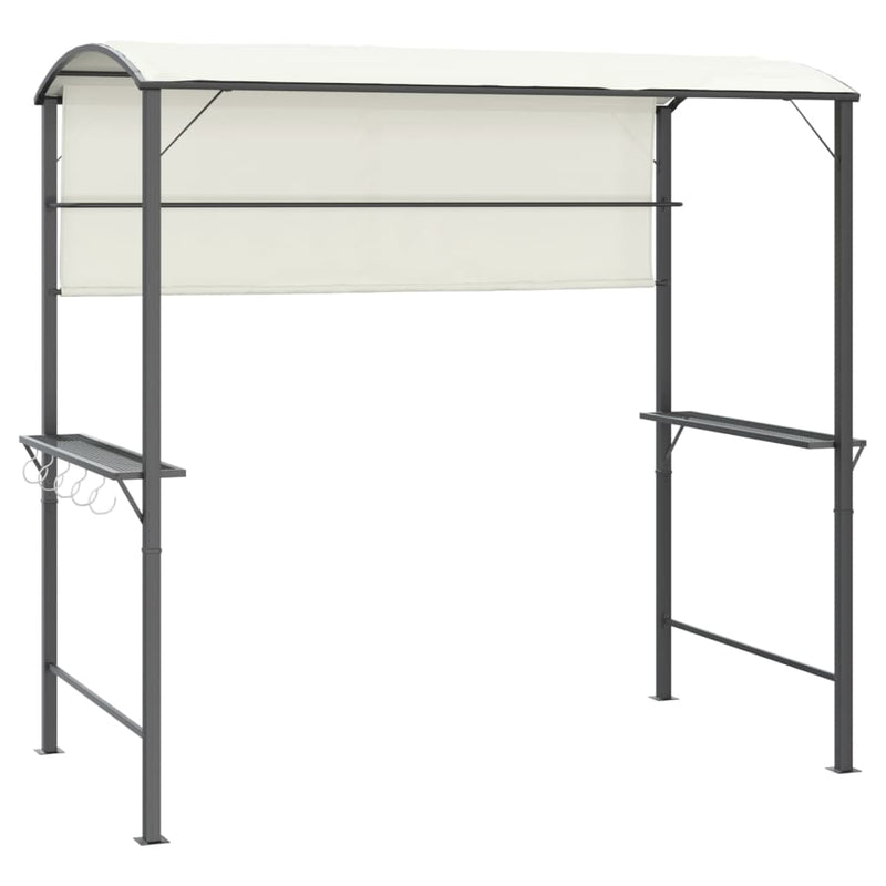 Afbeelding laden in galerijviewer, Vidaxl prieel met dak 220x110x200 cm crèmekleurig