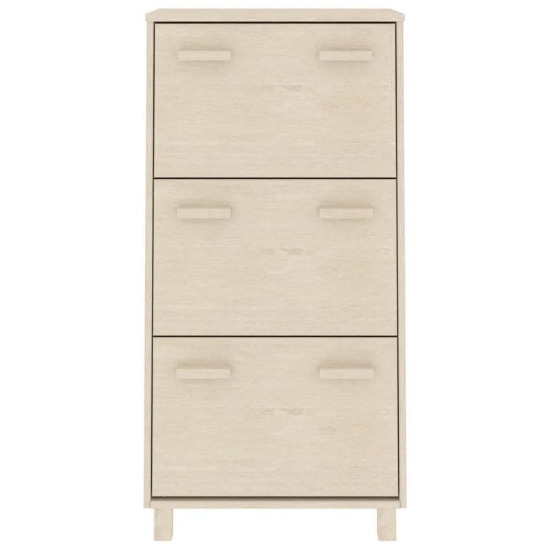 Afbeelding laden in galerijviewer, Vidaxl schoenenkast hamar 59,5x35x117 cm grenenhout honingbruin