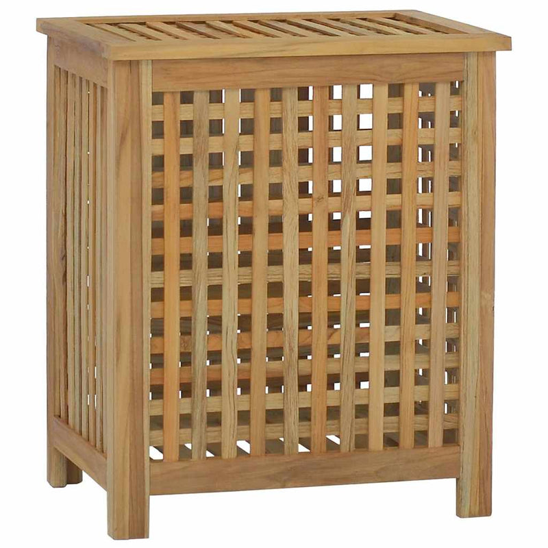 Afbeelding laden in galerijviewer, Vidaxl wasmand 50x35x60 cm massief teakhout