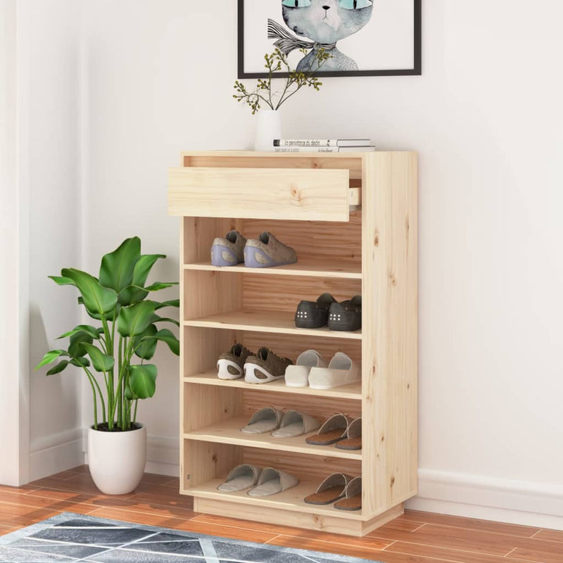 Afbeelding laden in galerijviewer, Vidaxl schoenenkast 60x34x105 cm massief grenenhout