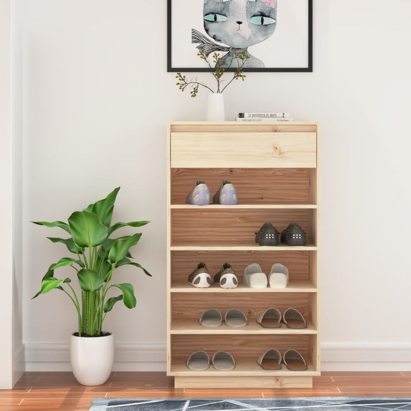 Afbeelding laden in galerijviewer, Vidaxl schoenenkast 60x34x105 cm massief grenenhout