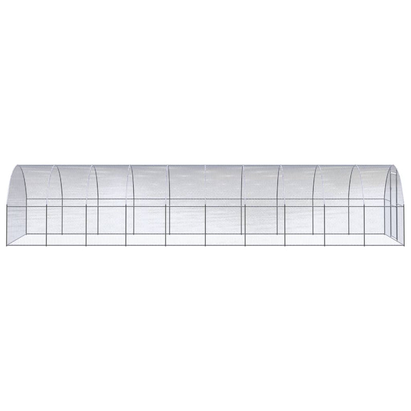 Afbeelding laden in galerijviewer, VidaXL Kippenren 3x10x2 m gegalvaniseerd staal