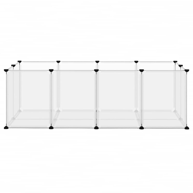 Afbeelding laden in galerijviewer, Vidaxl dierenhok klein 144x74x46,5 cm polypropeen en staal transparant