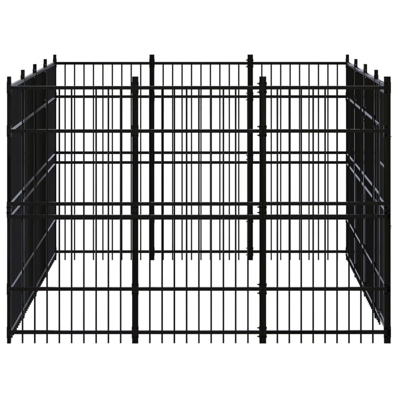 Afbeelding laden in galerijviewer, VidaXL Hondenkennel 11,06 m² staal