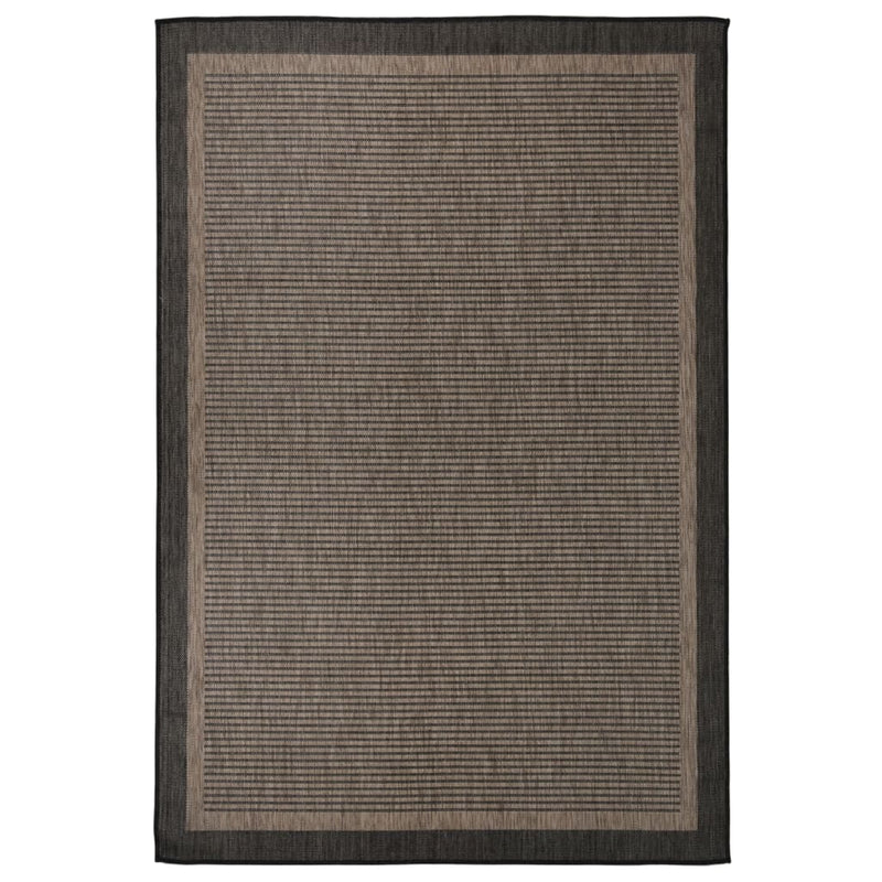 Afbeelding laden in galerijviewer, Vidaxl buitenkleed platgeweven 160x230 cm donkerbruin