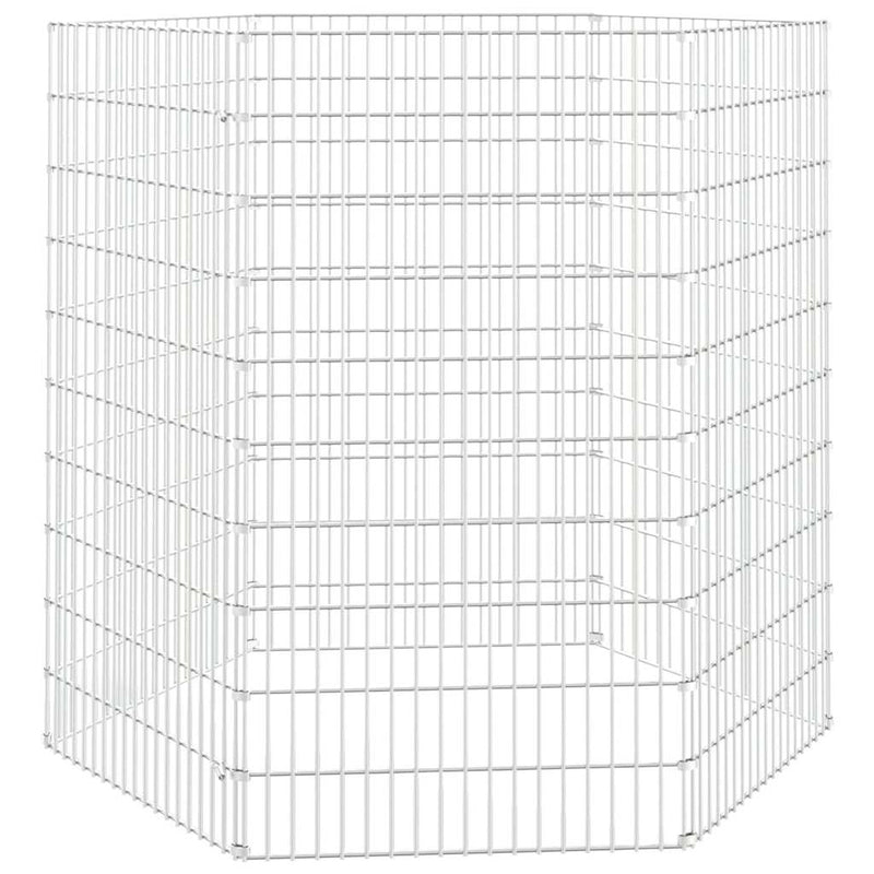 Afbeelding laden in galerijviewer, Vidaxl dierenverblijf 6 panelen 54x100 cm gegalvaniseerd ijzer