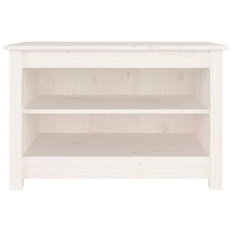 Afbeelding laden in galerijviewer, Vidaxl schoenenbank 70x38x45,5 cm massief grenenhout wit