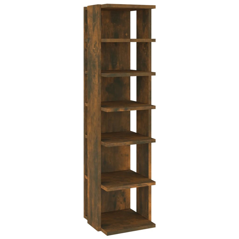 Afbeelding laden in galerijviewer, Vidaxl schoenenrekken 2 st 27,5x27x102 cm bewerkt hout gerookt eiken