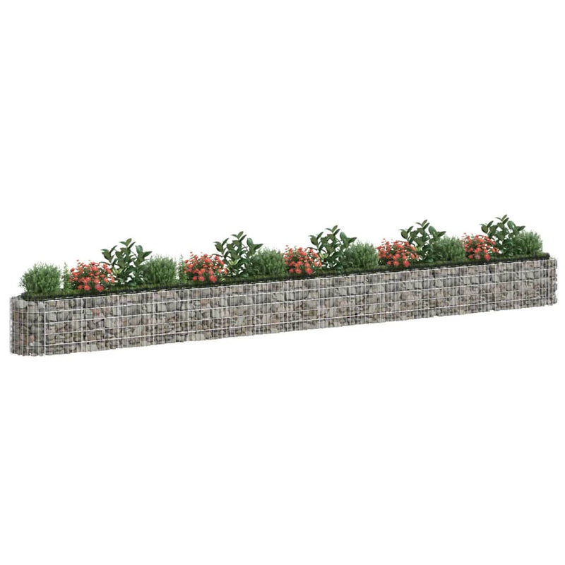 Afbeelding laden in galerijviewer, VidaXL Gabion plantenbak verhoogd 610x50x50 cm gegalvaniseerd ijzer