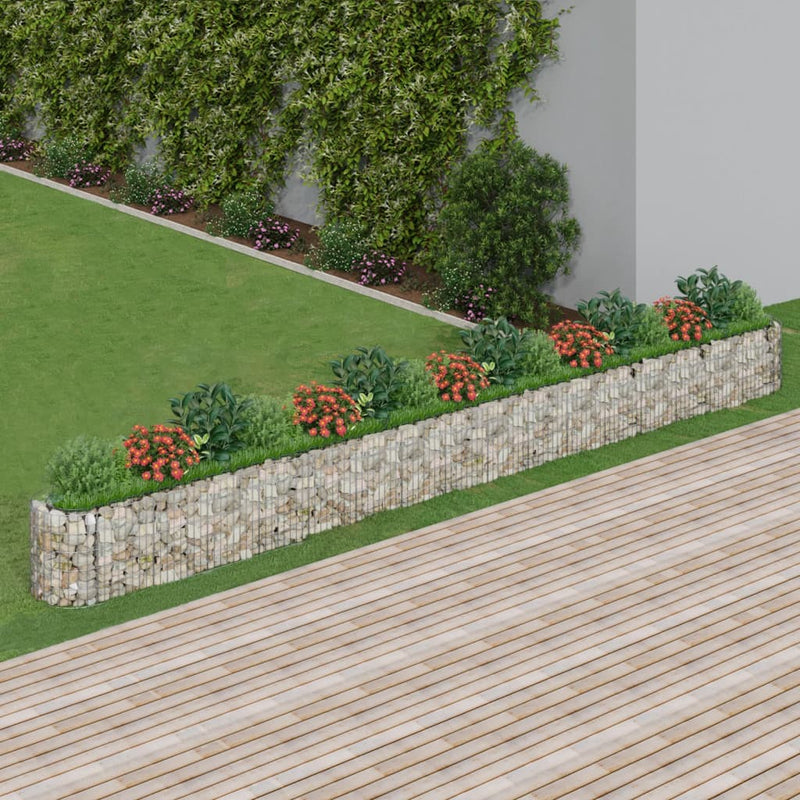 Afbeelding laden in galerijviewer, VidaXL Gabion plantenbak verhoogd 610x50x50 cm gegalvaniseerd ijzer