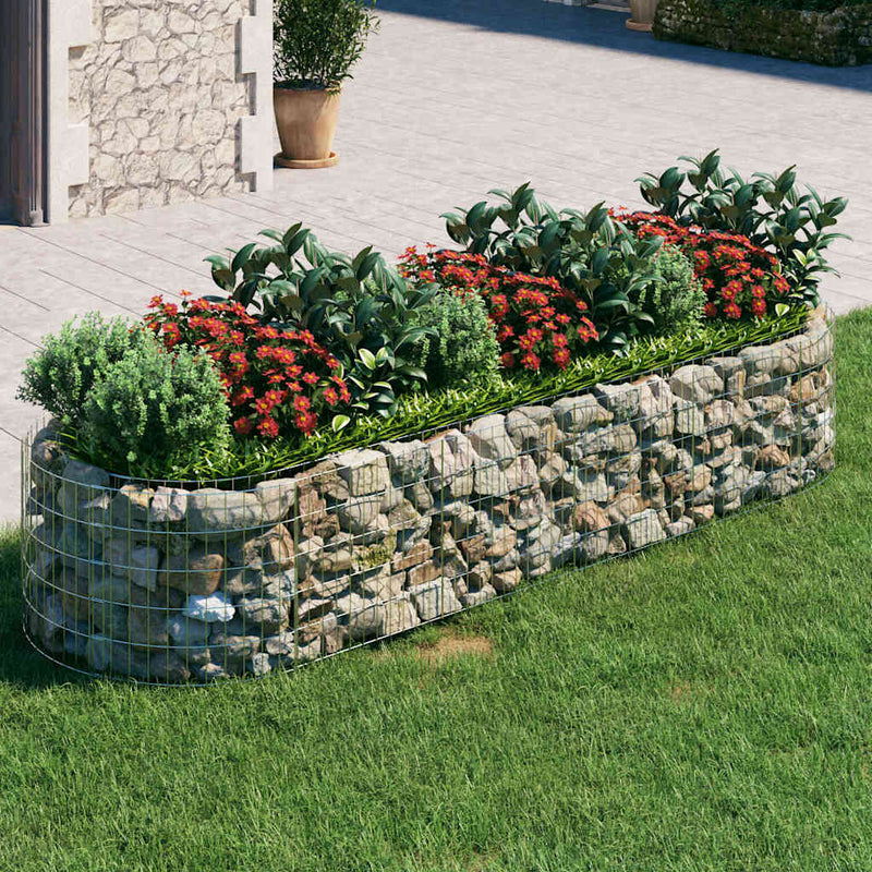 Afbeelding laden in galerijviewer, Vidaxl gabion plantenbak verhoogd 300x100x50 cm gegalvaniseerd ijzer