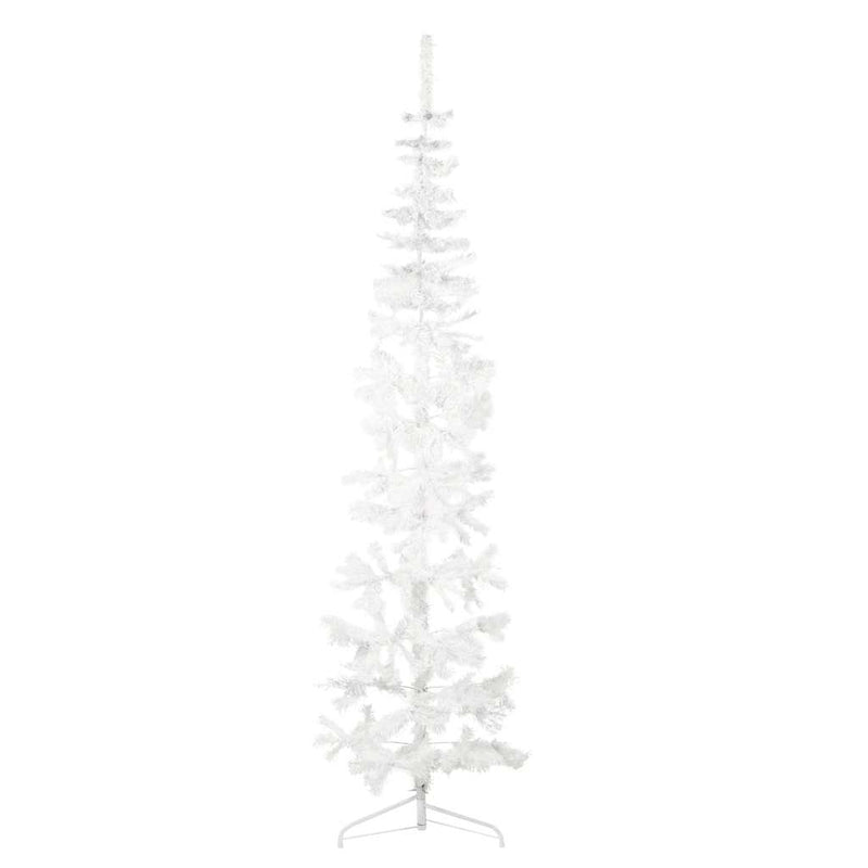 Afbeelding laden in galerijviewer, Vidaxl kunstkerstboom half met standaard smal 240 cm wit