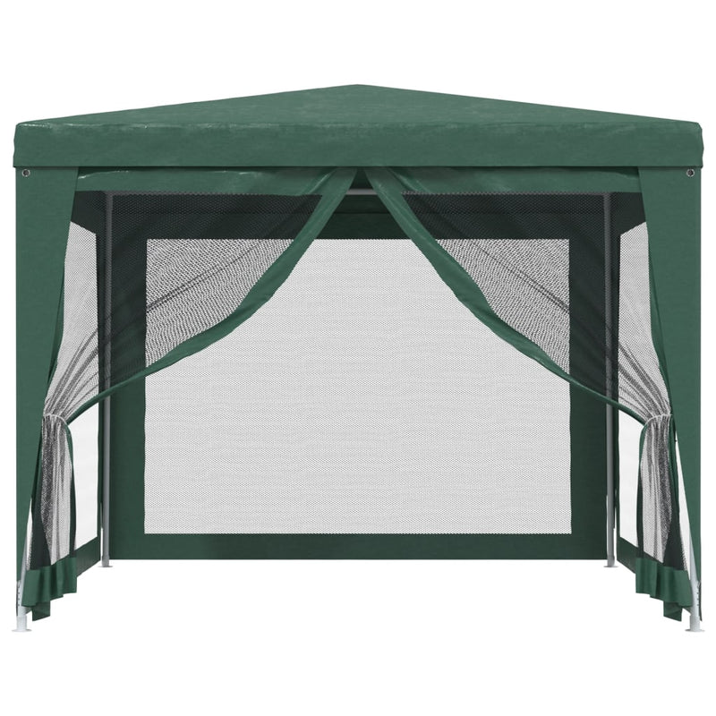Afbeelding laden in galerijviewer, Vidaxl partytent met 4 mesh zijwanden 3x3 m hdpe groen