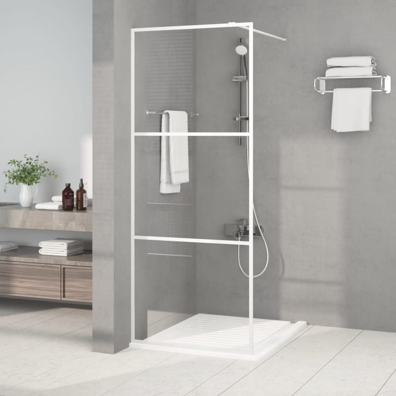 Afbeelding laden in galerijviewer, Vidaxl inloopdouchewand 80x195 cm transparant esg-glas wit