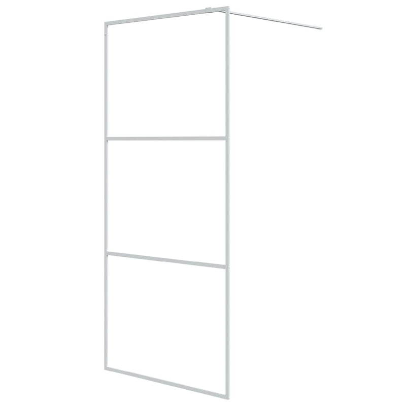 Afbeelding laden in galerijviewer, Vidaxl inloopdouchewand 90x195 cm transparant esg-glas wit