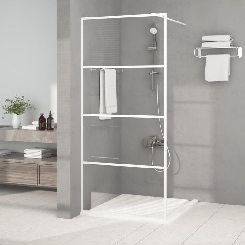 Afbeelding laden in galerijviewer, Vidaxl inloopdouchewand 90x195 cm transparant esg-glas wit